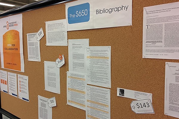 $650 Bibliography display
