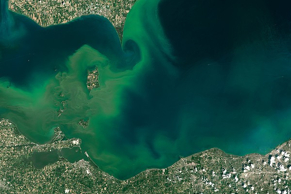 satellite image of Lake Erie