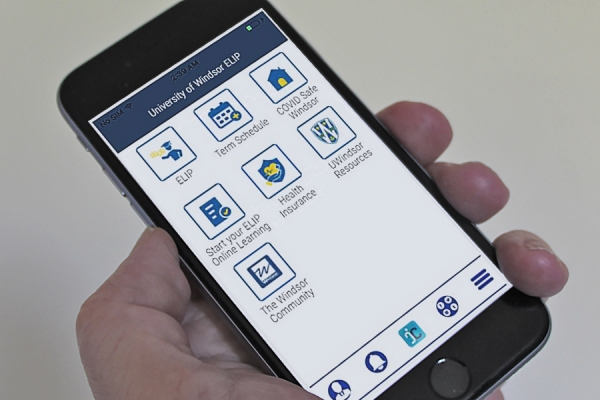 phone displaying ELIP iCent app
