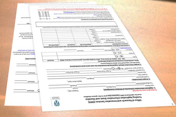 Paper forms on desk