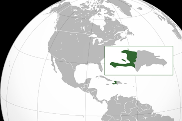 map indicating location of Haiti relative to Windsor