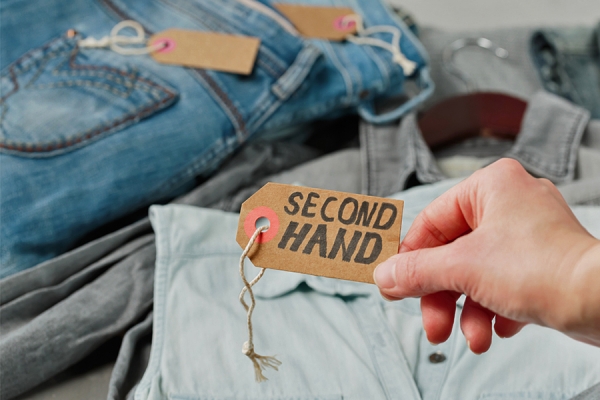 jeans bearing tag second hand