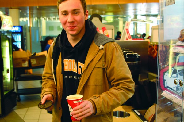 The Tim Hortons self-serve outlet in the student centre Marketplace