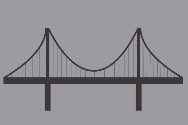 line drawing of bridge