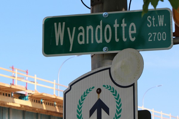Wyandotte Street sign