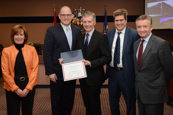 Sue Mark, Drew Dilkens, Alan Wildeman, Craig Goodman, Douglas Kneale