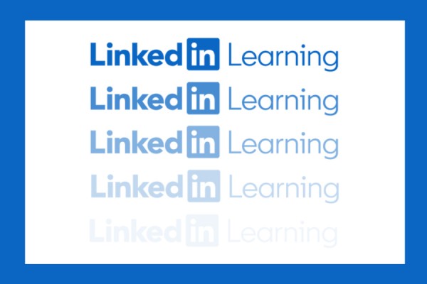 LinkedIn Learning logo fading to white