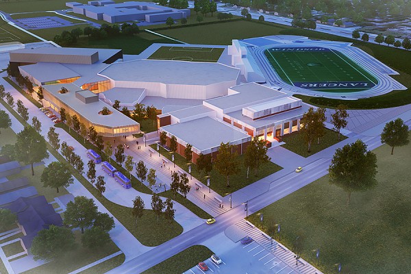 artist&#039;s rendering of proposed Lancer Sports and Recreation Centre