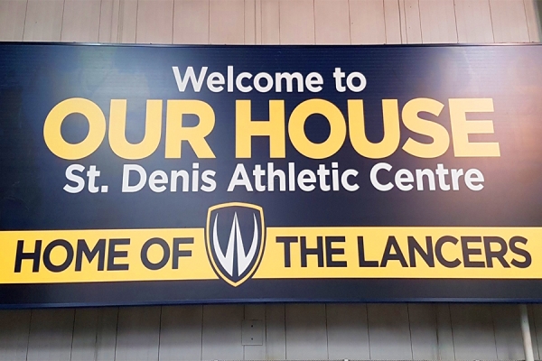 Our House sign: Home of the Lancers