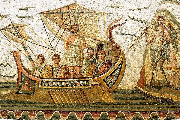 mosaic depiction of the Odyssey