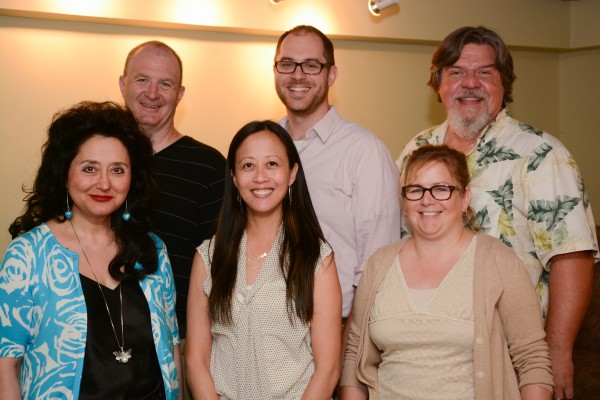 In the photo, from left to right, the new faculty members who attended orientation sessions last week, Second row: Tim Brunet, Scott Cowan, and Bruce Kotowich. First  row: Lili Saghafi , Phebe Lam, and Sherry Morrell.