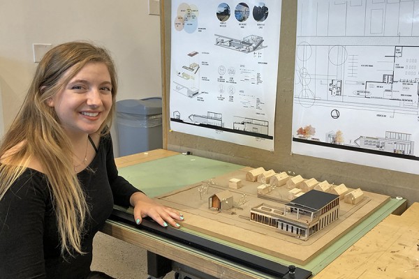 Amanda Gatto’s design project reimagines a Detroit post office as a civic commons incorporating commercial and public spaces.