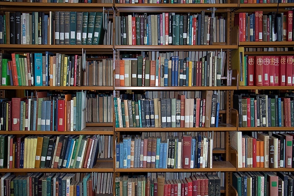 shelves of books