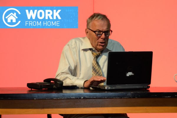 Man looking frustrated at computer