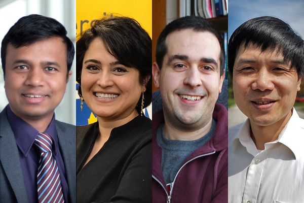 Professors Jalal Ahamed, Mitra Mirhassani, Simon Rondeau-Gagné, and Yufeng Tong