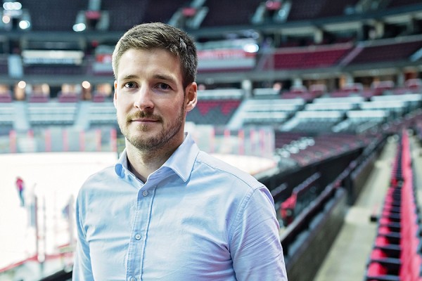 Frederik Ehlen in the Ottawa Senators&#039; arena