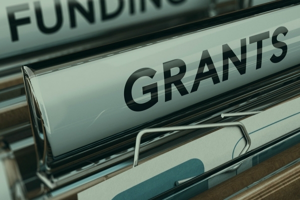 file folder labelled &quot;Grants&quot;