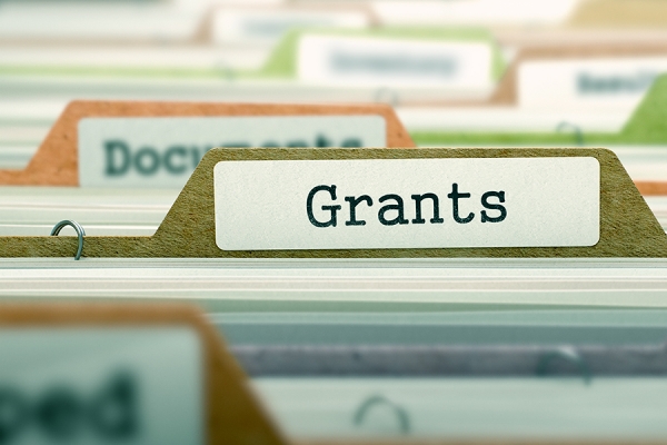 file folder labelled grants