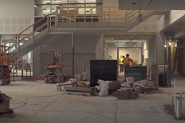 interior of Lancer Centre under construction