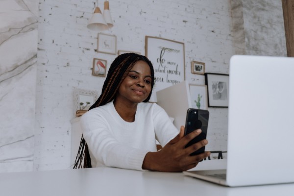 woman in video chat