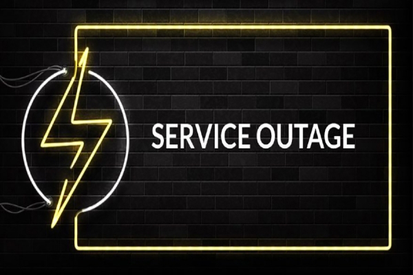 &quot;Service outage&quot; sign