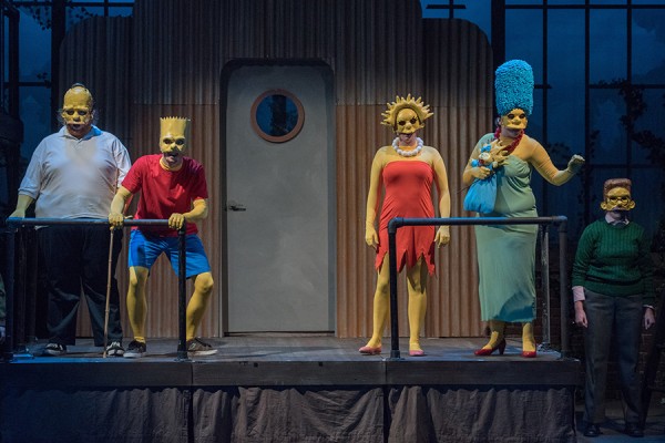 University Players dressed as characters from the Simpsons