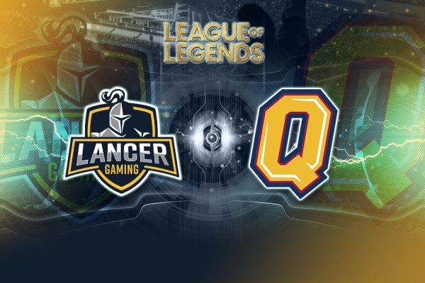 Lancer Gaming logo with Queens logo