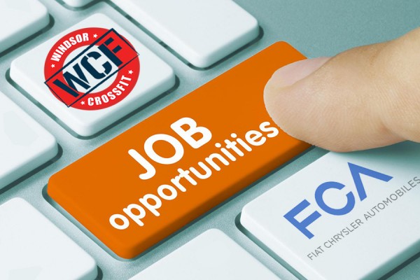 keyboard labelled &quot;Job Opportunities&quot; with logoes of FCA and WCF