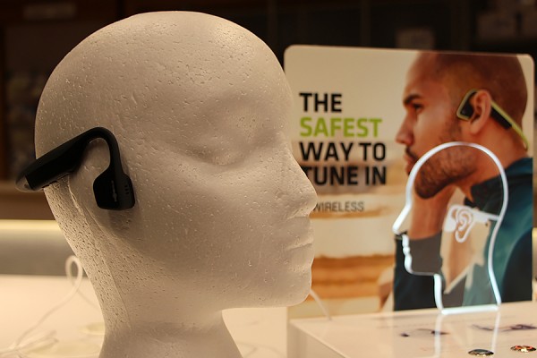 Trekz bone-conduction headphones.