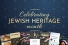 book display under banner: celebrating Jewish heritage