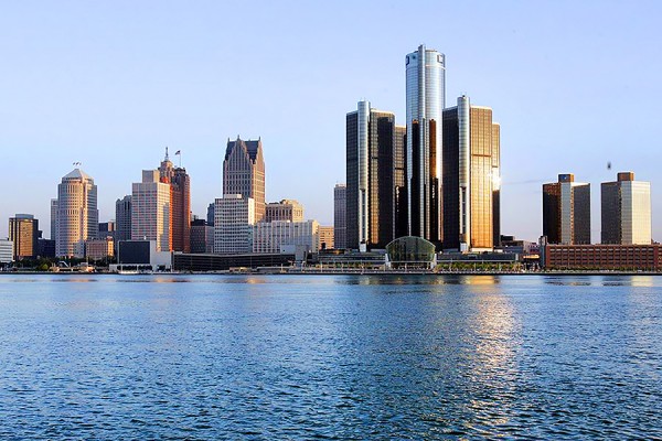 skyline of Detroit as seen from Windsor