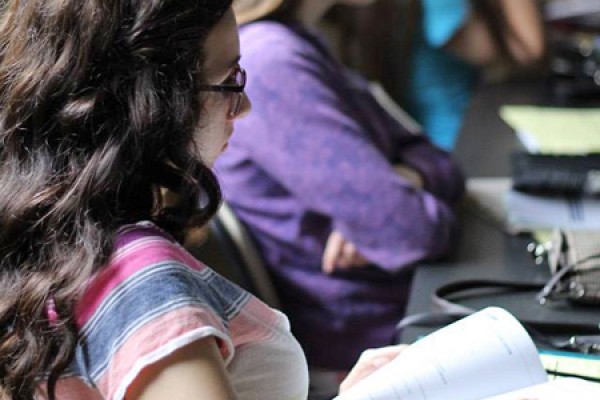 students studying