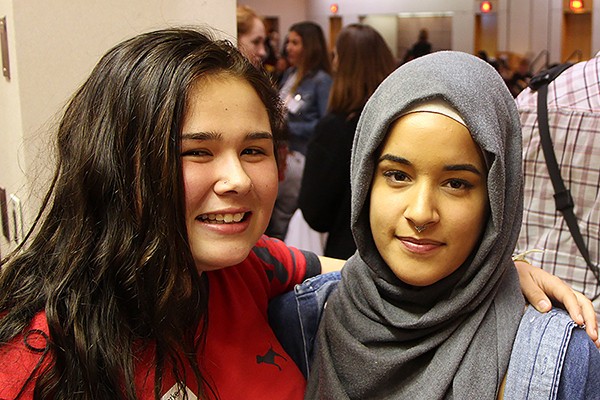 Sandwich Secondary students Carson Clarke Bartolo and Amena Shamisa