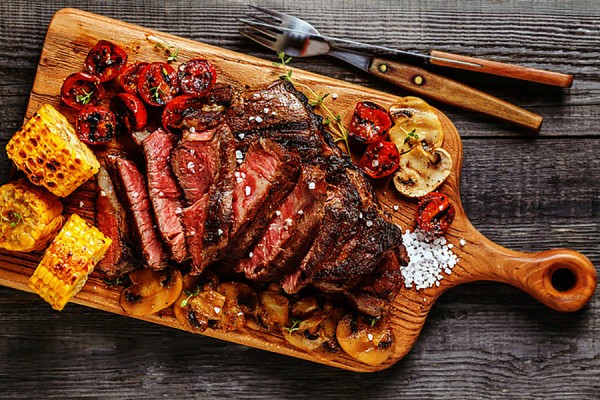 meat on platter