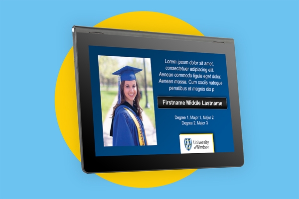 Grad photo in frame