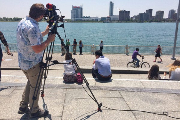 Filmmakers documenting the cleanup of the River Rouge watershed aim a camera at the Detroit waterfront.