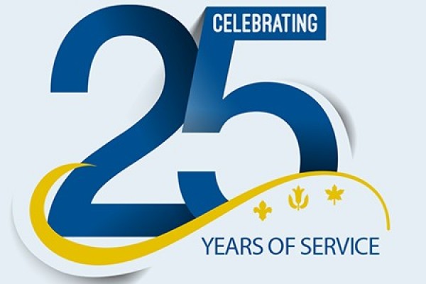 25 years of service logo