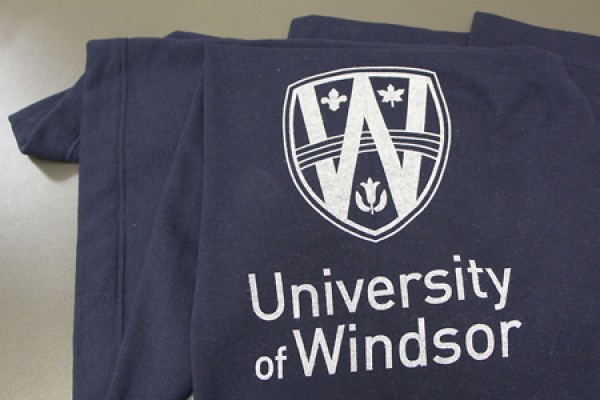 fleece blanket im[printed with UWindsor logo