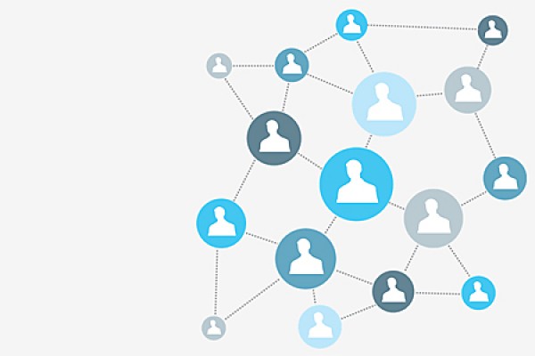 Kahoots drawing of people connected in network