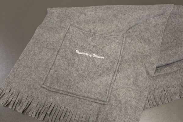 beautiful fleece scarf, &quot;University of Windsor&quot; stitched on it
