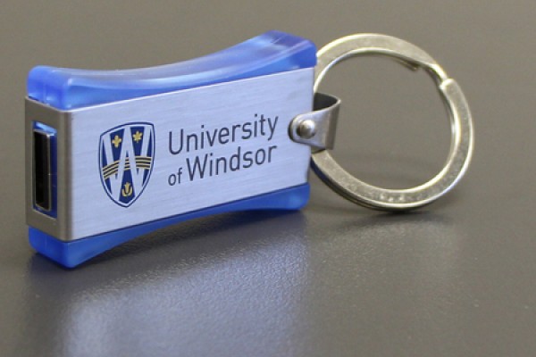 8 gigabyte USB drive attached to key ring