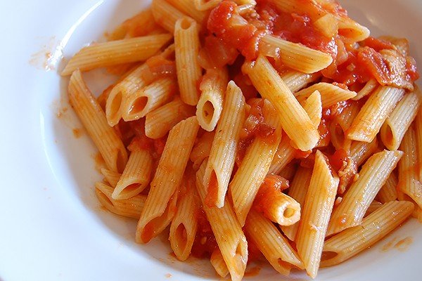 penne with tomato sauce