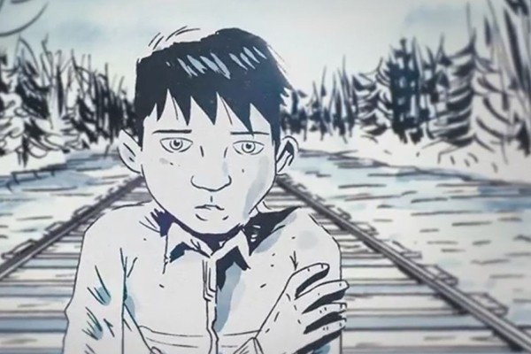 still from the animated film Secret Path