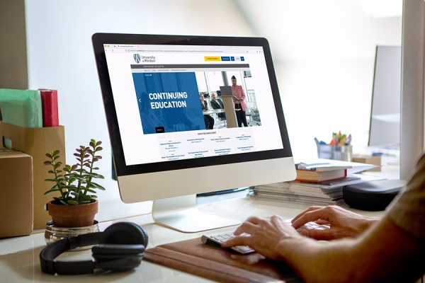 computer screen displaying Continuing Education