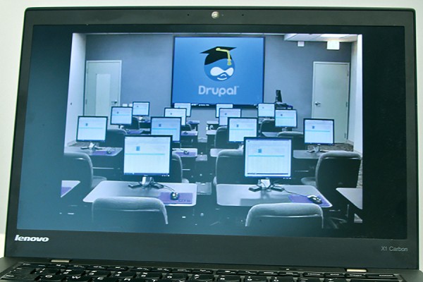 screen showing Drupal