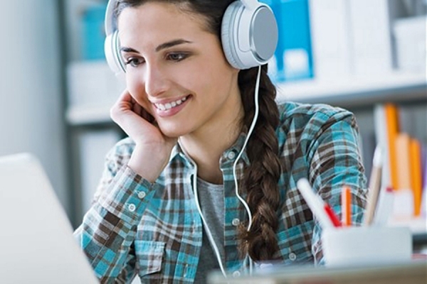 woman smiling at thought of financial independence