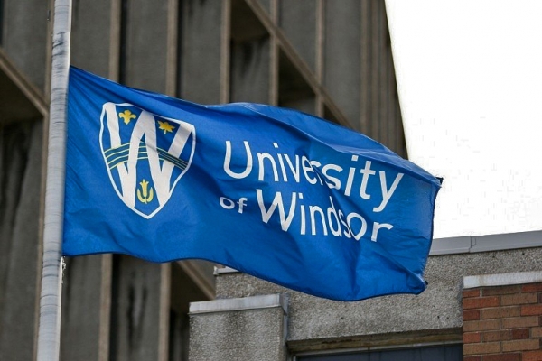 UWindsor flag at half-staff