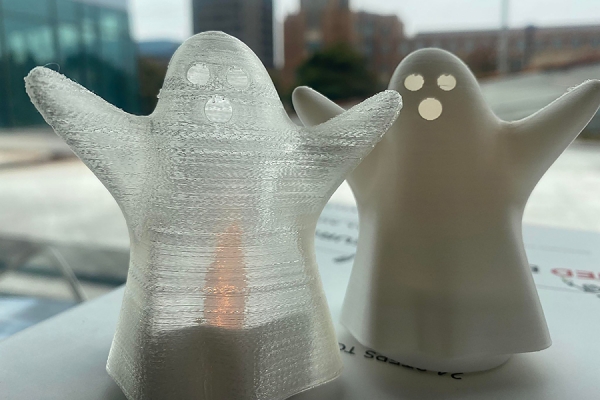 3D printed light-up ghosts