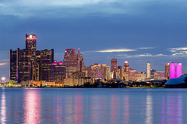 Detroit skyline as seen from Windsor