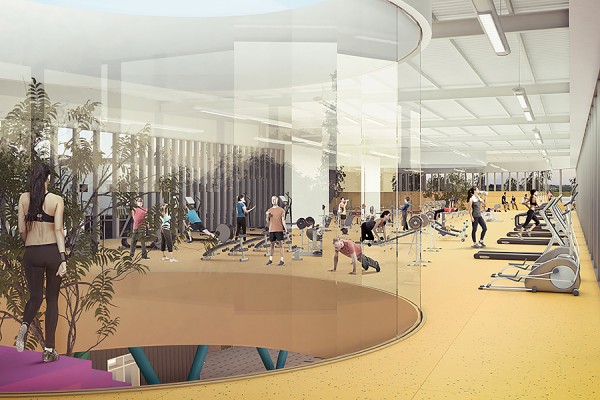 artist&#039;s rendering of the Lancer Sport and Recreation Centre